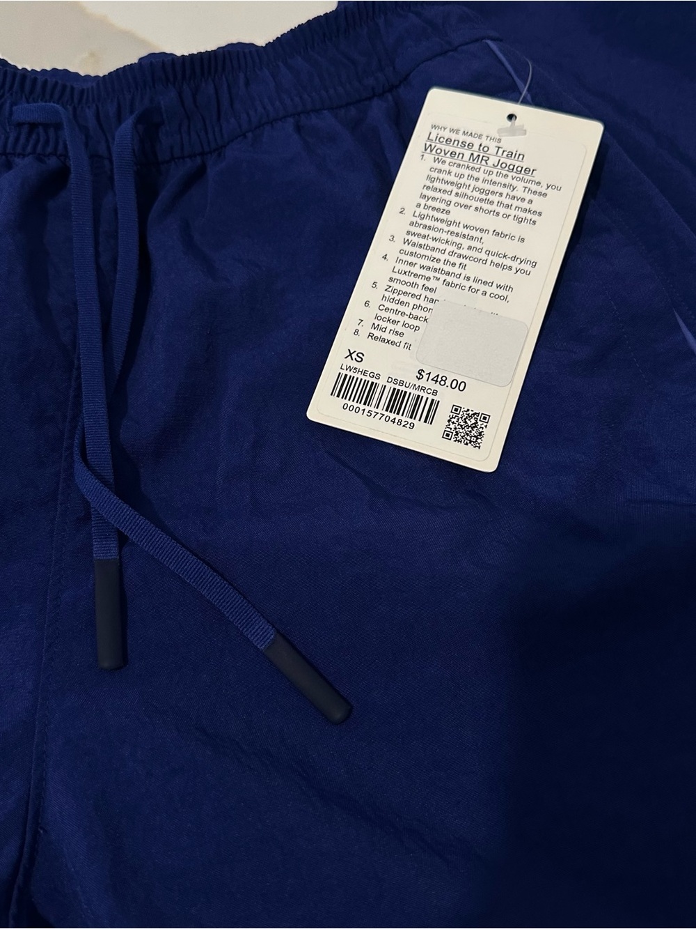 NWT Lululemon license to train woven MR jogger Size XS Deep Sea Blue - Picture 8 of 11